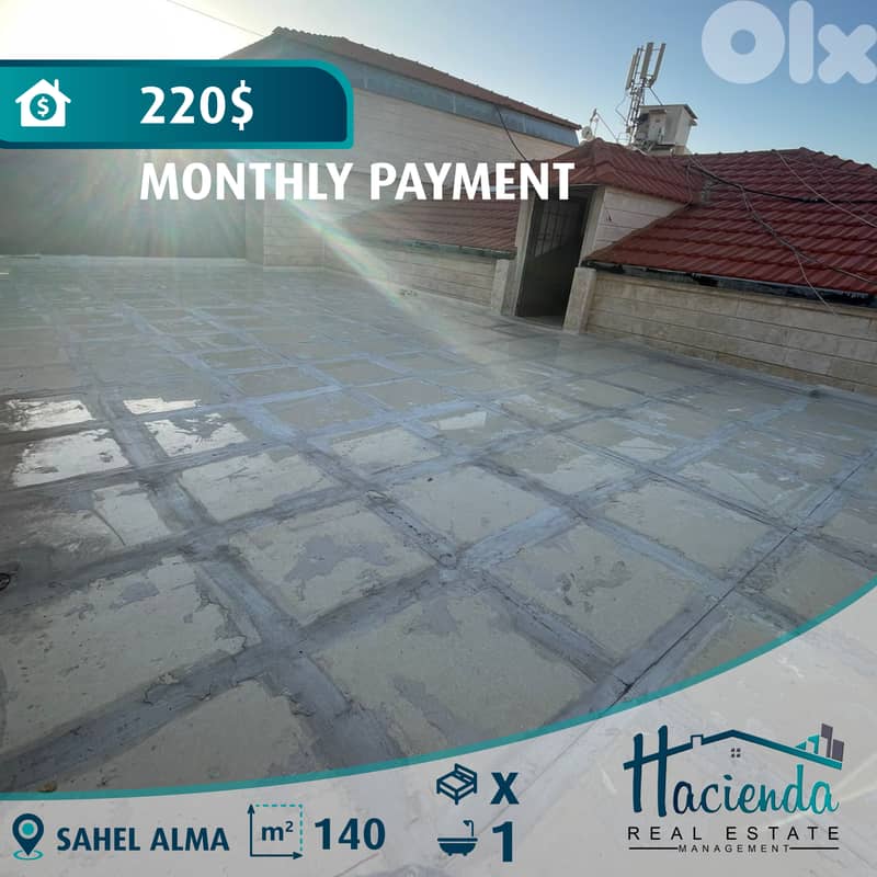 Roof Apartment For Rent In Sahel Alma 0