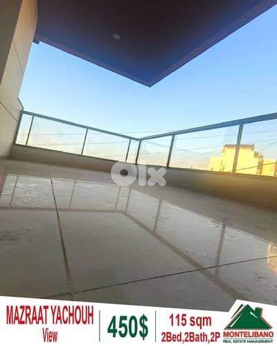 115 sqm Apartment For Rent in Mazraat Yachouh (مزرعة يشوع) with View