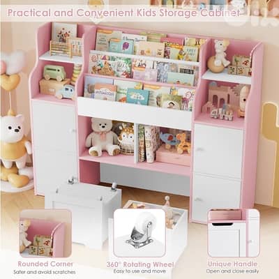 Children's Storage Unit Bookcase with 13 Shelves