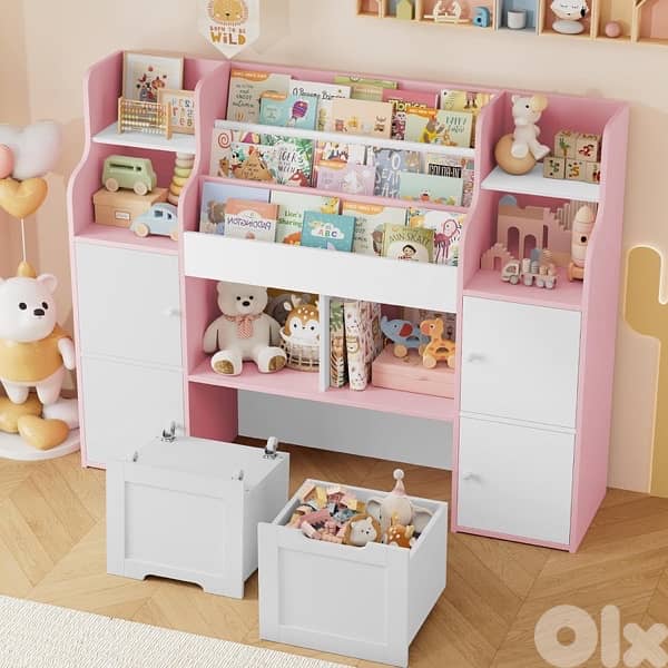 Children's Storage Unit Bookcase with 13 Shelves 5