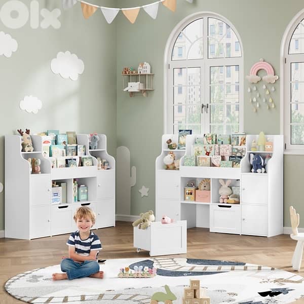 Children's Storage Unit Bookcase with 13 Shelves 9