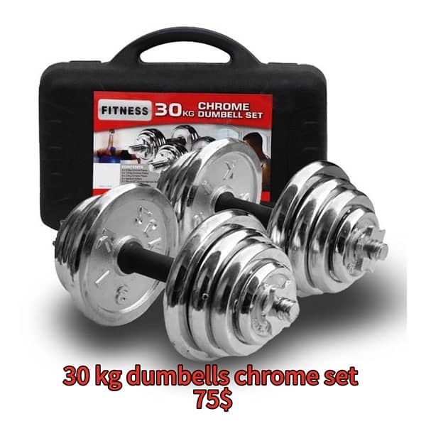 dumbells set 30 kg chrome 0