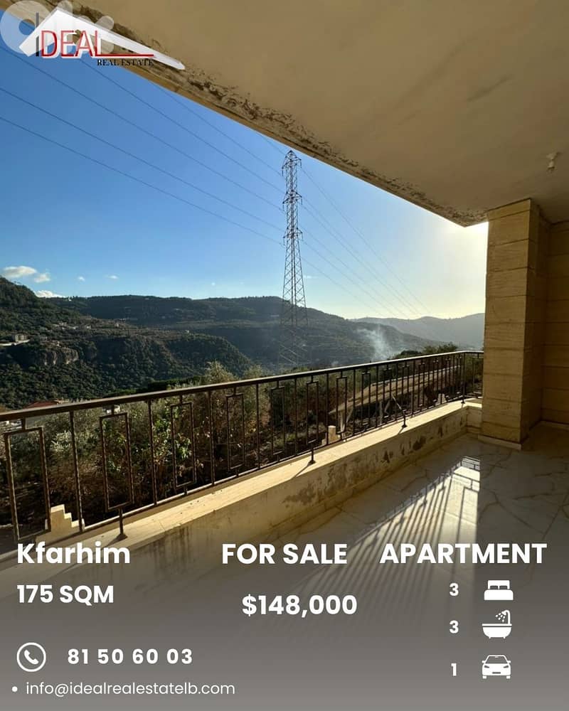 Apartment for sale in Kfarhim Chouf شقة للبيع في كفرحيم 0