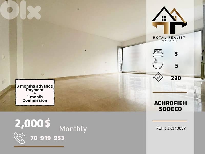 apartments for rent in Achrafieh sodeco شقق للايجار في الاشرفية بيروت 0