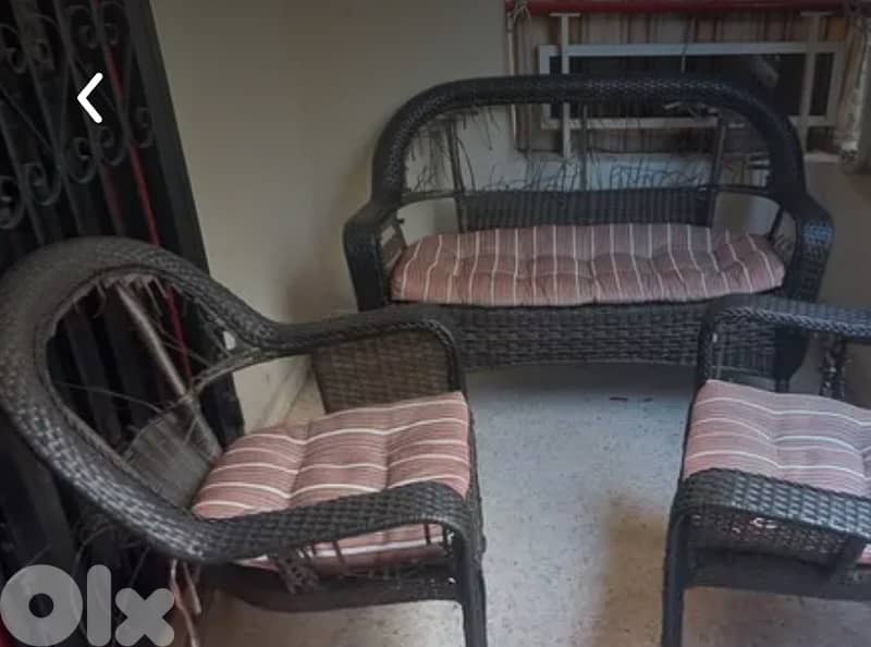 كراسي خشب + كنابية 0