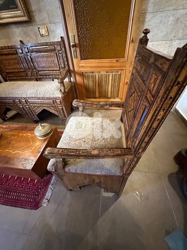 صالون موزاييك انتيك قديم عمرو فوق 100سنه بحالة ممتازة 12