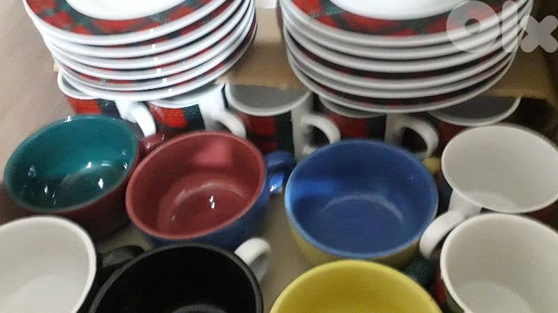 طقم فناجين واكواب جديدة 0
