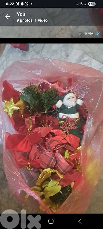 شجرة ميلاد عدد ٢  مع زينة كاملة ومرتبة شبه جداد 2