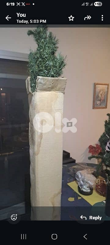 شجرة ميلاد عدد ٢  مع زينة كاملة ومرتبة شبه جداد 6