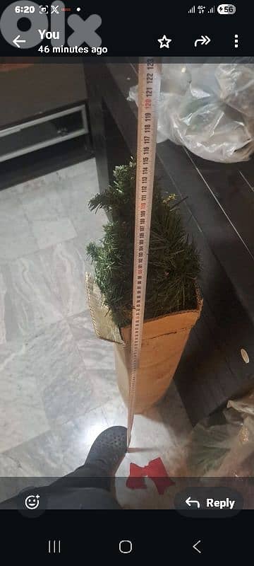 شجرة ميلاد عدد ٢  مع زينة كاملة ومرتبة شبه جداد 7