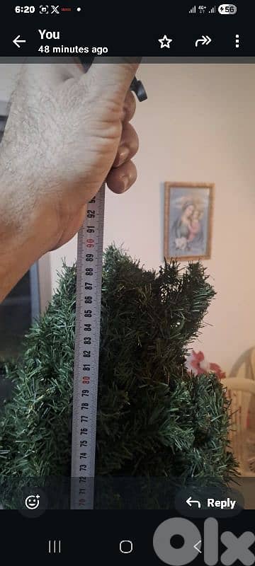 شجرة ميلاد عدد ٢  مع زينة كاملة ومرتبة شبه جداد 8