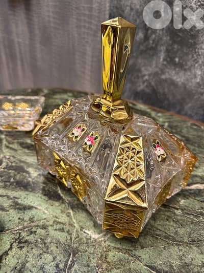 Vintage Luxury Glass Candy Jar Dekoratif