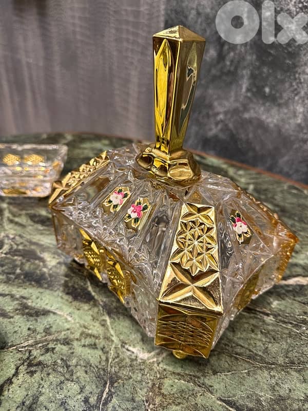 Vintage Luxury Glass Candy Jar Dekoratif 0