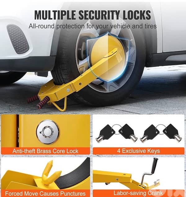 مشبك قفل العجلة Wheel Lock Clamp 3