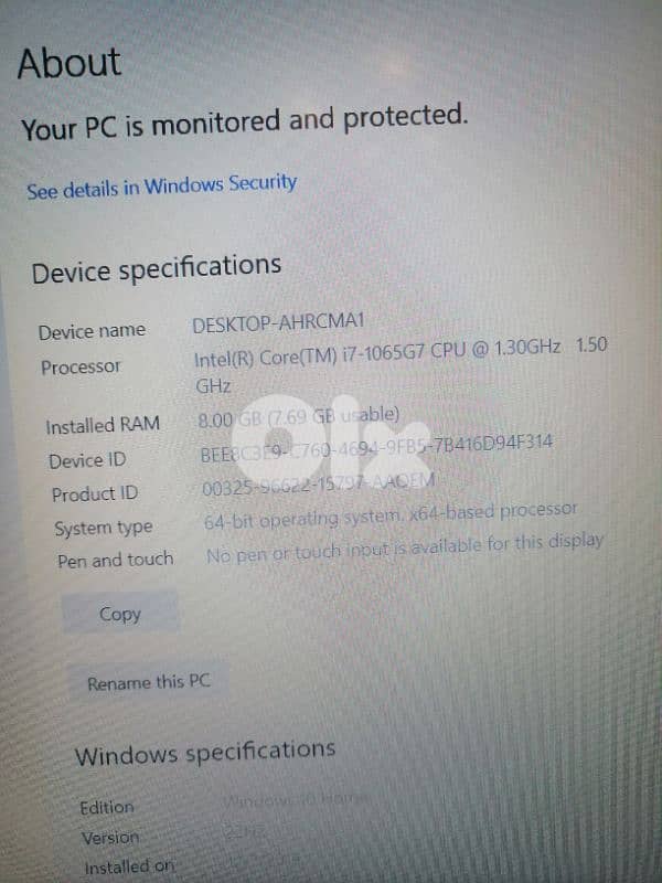 Hp I7 10th Gen like new 1