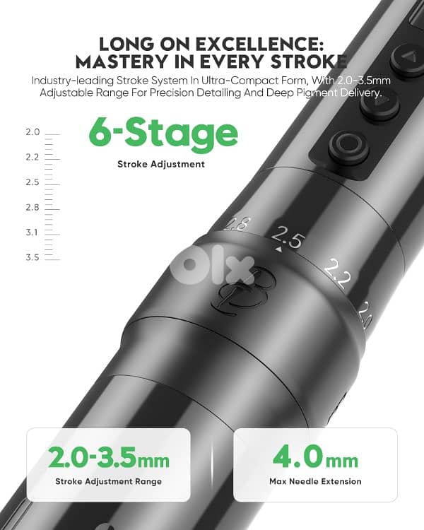 Biomaser Plenilune U1 Pro Wireless Tattoo & PMU Machine Adjustable 10