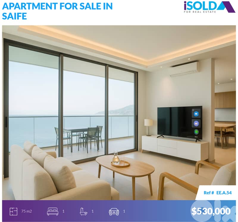 75m2 Modern apartment+sea view+pool/gym 4sale in Saifi-Centre Ville 0