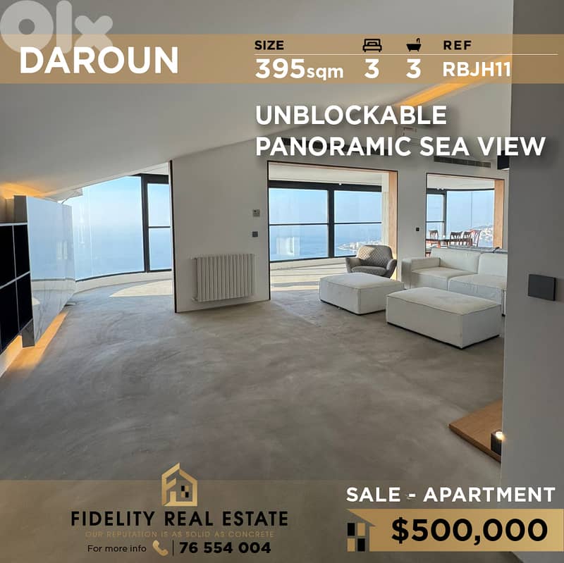 Apartment for sale in Daroun RBJH11 شقة فاخرة للبيع في درعون 0