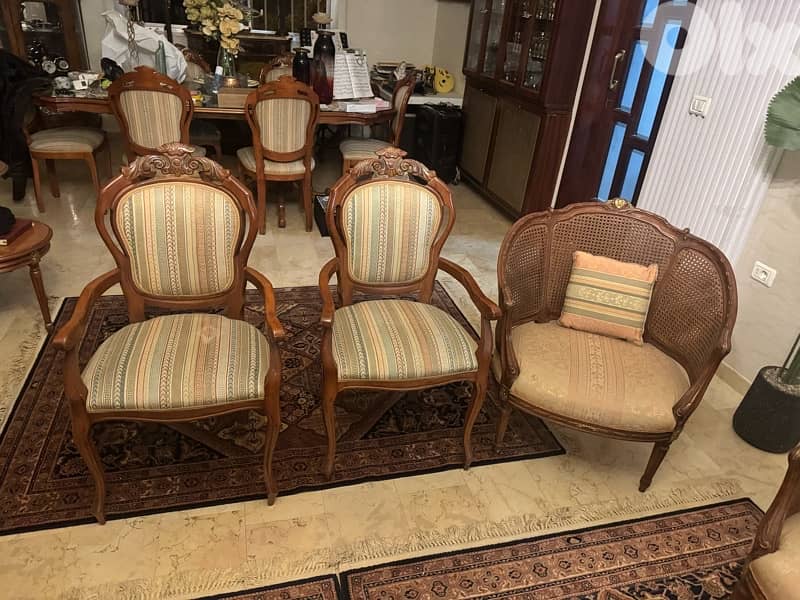 vintage salon Louis XV 7 pieces + table 4