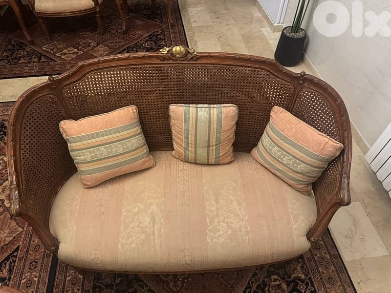 vintage salon Louis XV 7 pieces + table 6