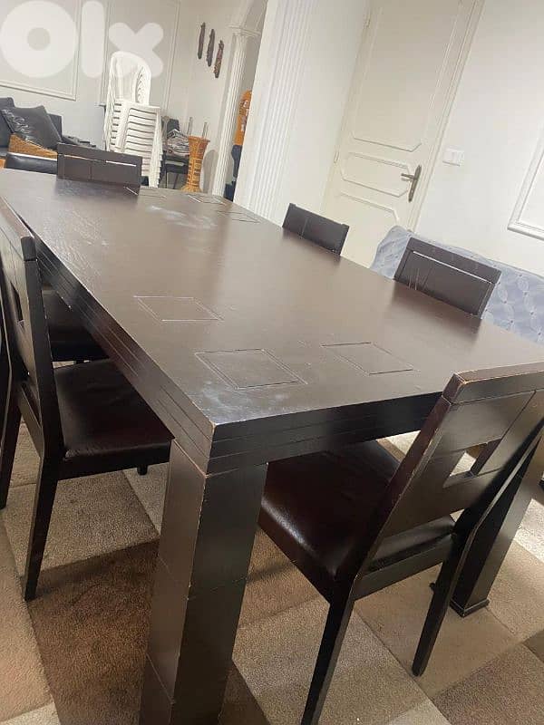 طاولة سفرا مع 6 كراسي 1