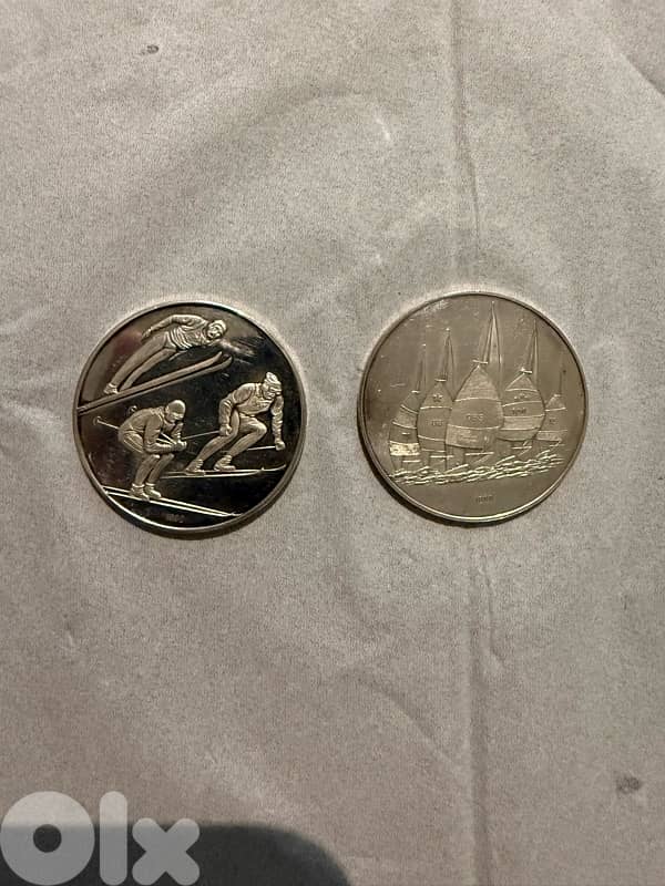 olympic silver Coins 0