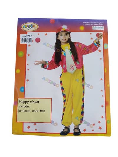 unisex clown costume 2 years old