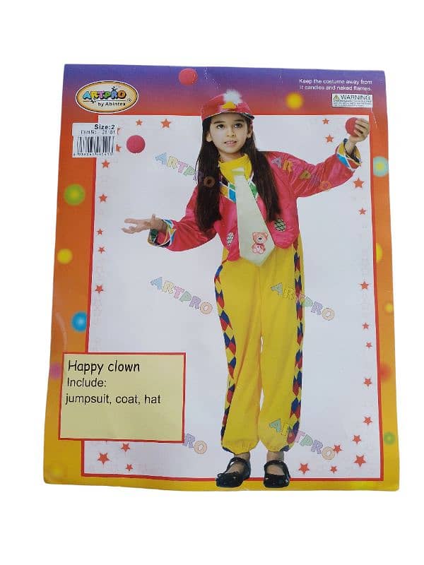 unisex clown costume 2 years old 0