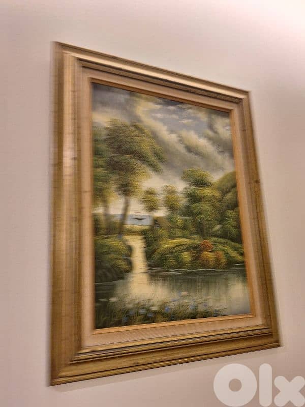 لوحة عدد٣ رسم زيتي مميز انتيك سعر لقطة 4