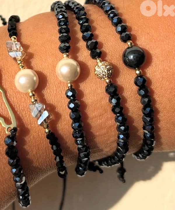 handmade swarovski/precious stones gold plated set 1