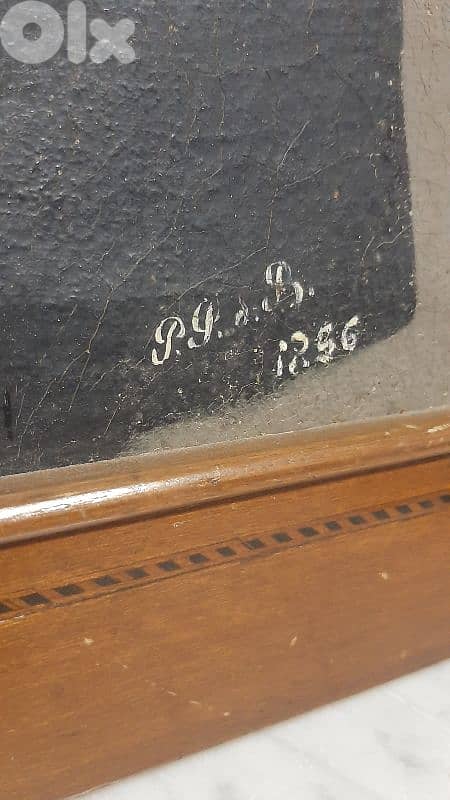 لوحة زيتي قديمة ١٨٨٦ 6