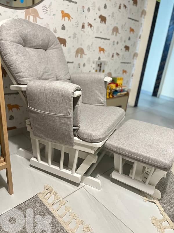 Nursing Chair - grey Rocker Set 2