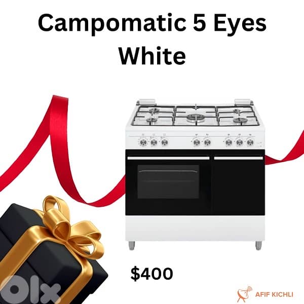 Gas Cooker 4-Eyes فرن غاز كفالة شركة 1