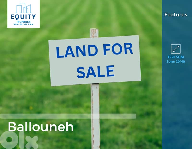 1220 SQM Land For Sale In Ballouneh أرض للبيع #RR2325155 0