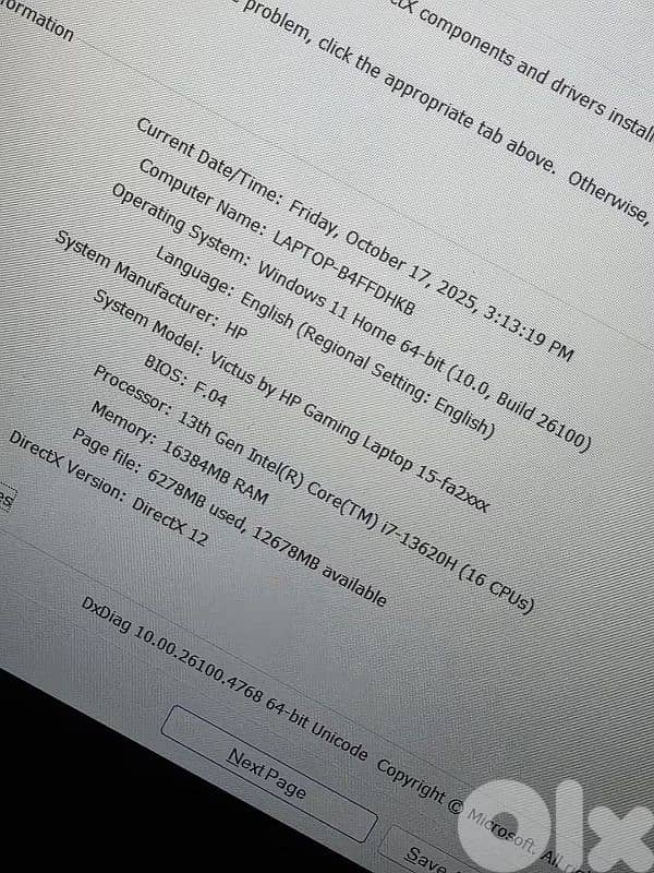 BRAND NEW HP VICTUS CORE I7 GENERATION 13H RTX 5060 1 TERRA NVME 7