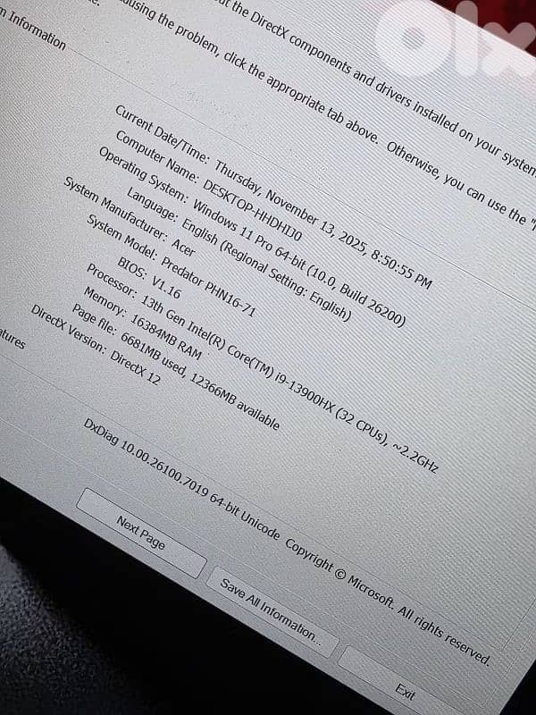 ACER PREDATOR HELIOS NEO 16 CORE I9 GENERATION 13HX RTX 4070 WITH 2.5K 14