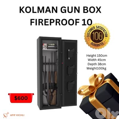 Kolman Fireproof Gun Safe Box New