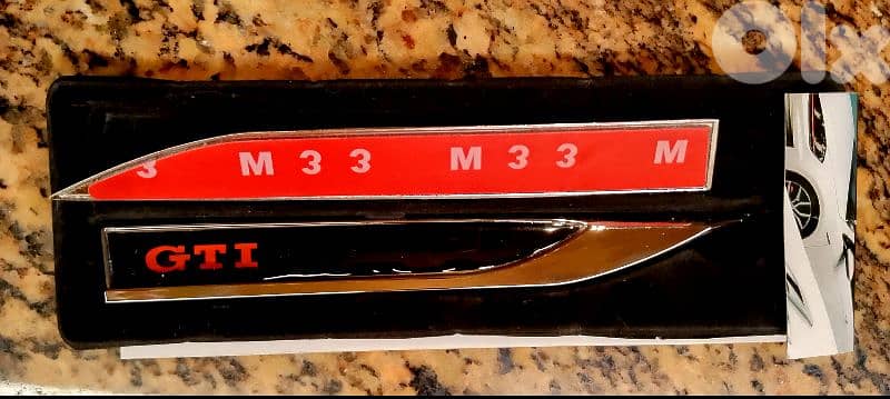 VW Golf GTI Logo Fender Side Emblem Badge 1