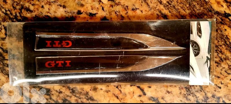 VW Golf GTI Logo Fender Side Emblem Badge 2