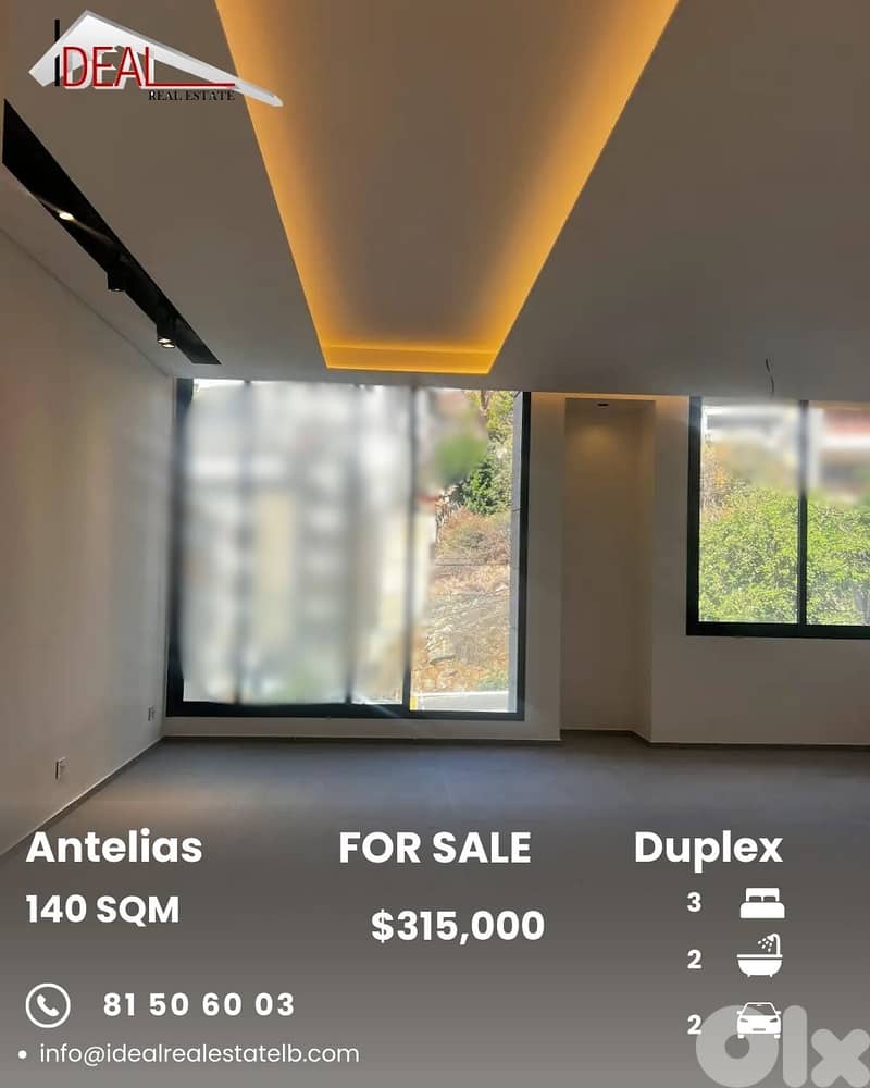 Duplex for sale in Antelias دوبلكس للبيع في منطقة انطلياس 0