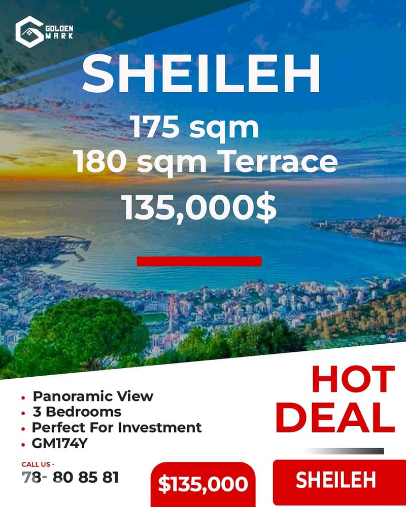 Apartment for sale in Sheileh - شقة للبيع في سهيلة 0