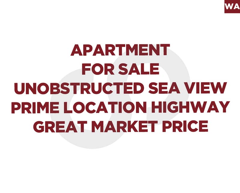 Apartment for Sale in Khalde– Highway Location REF#WA129358 0