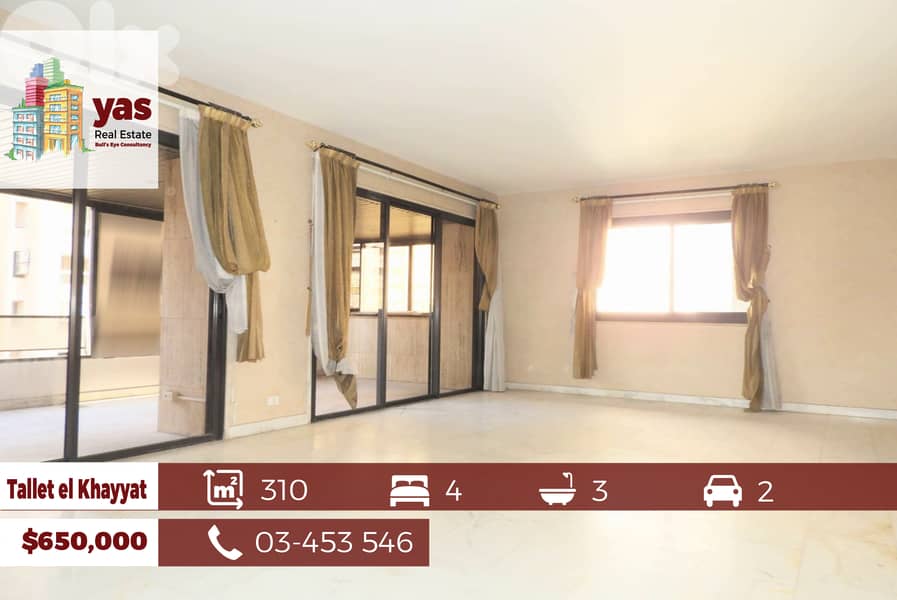 Tallet El Khayyat 310m2 | Spacious Apartment | Luxury | RM | 0