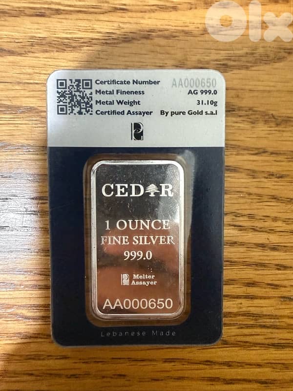 1oz Cedar Limited edition silver 1