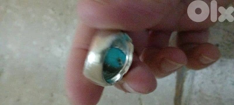 خاتم فيروز فضة ١٨ غرام 4