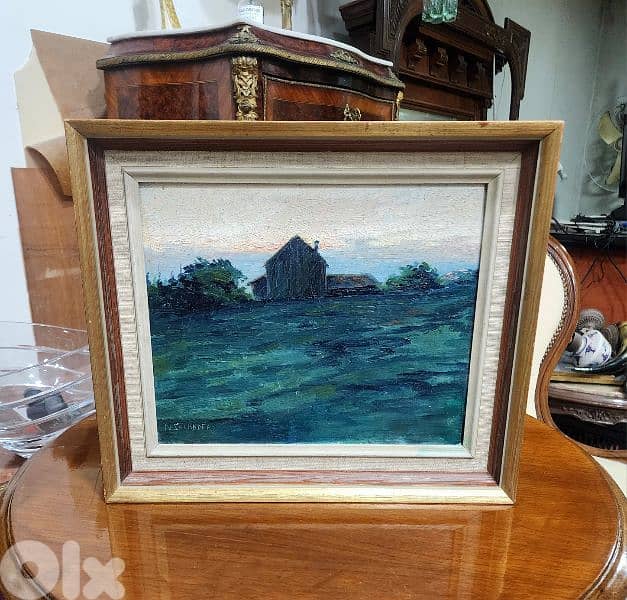 لوحة رسم، تابلو  Tableau Painting Antique 0