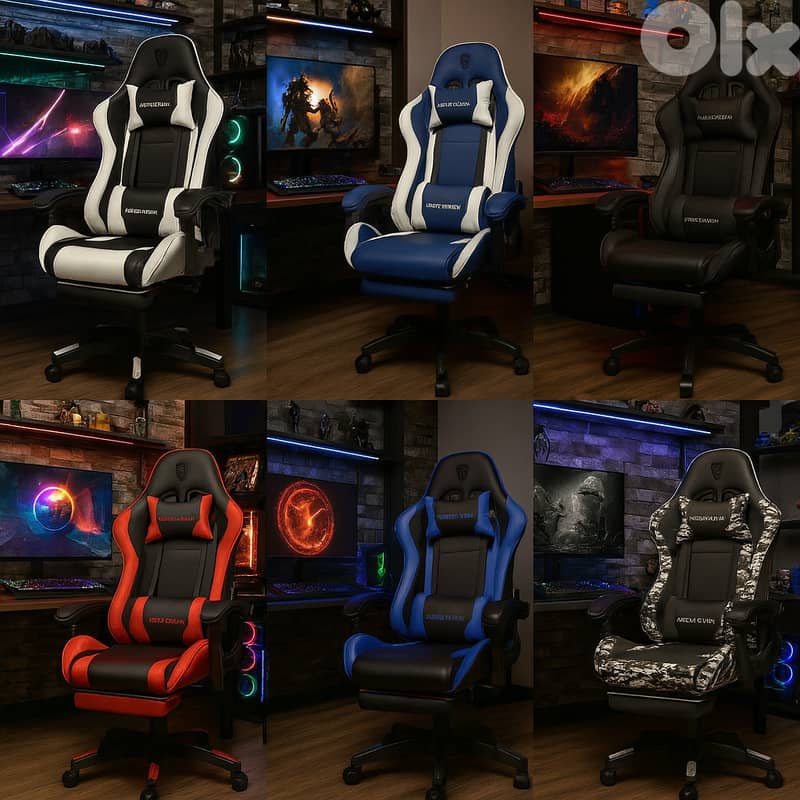 Deadskull Gaming Pro Chair with Footrest - many colors 0
