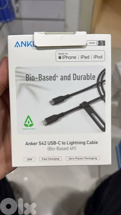 Anker 542 usb-c to lightning 6ft black