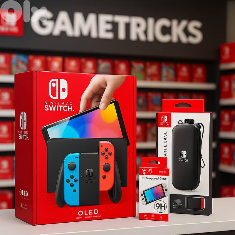 Nintendo switch oled + case + screen protector offer 0