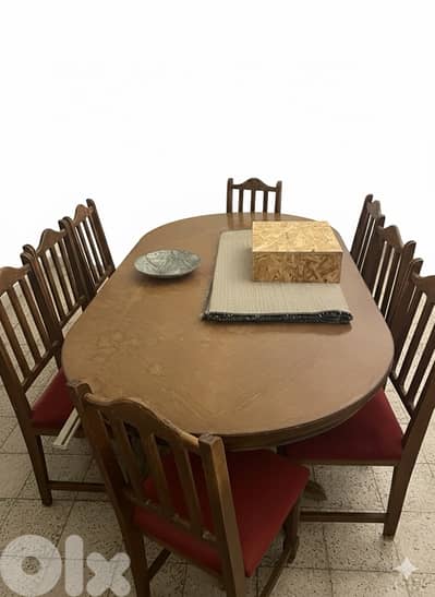 SOLID WOOD DINING SET - 8 Chairs!
